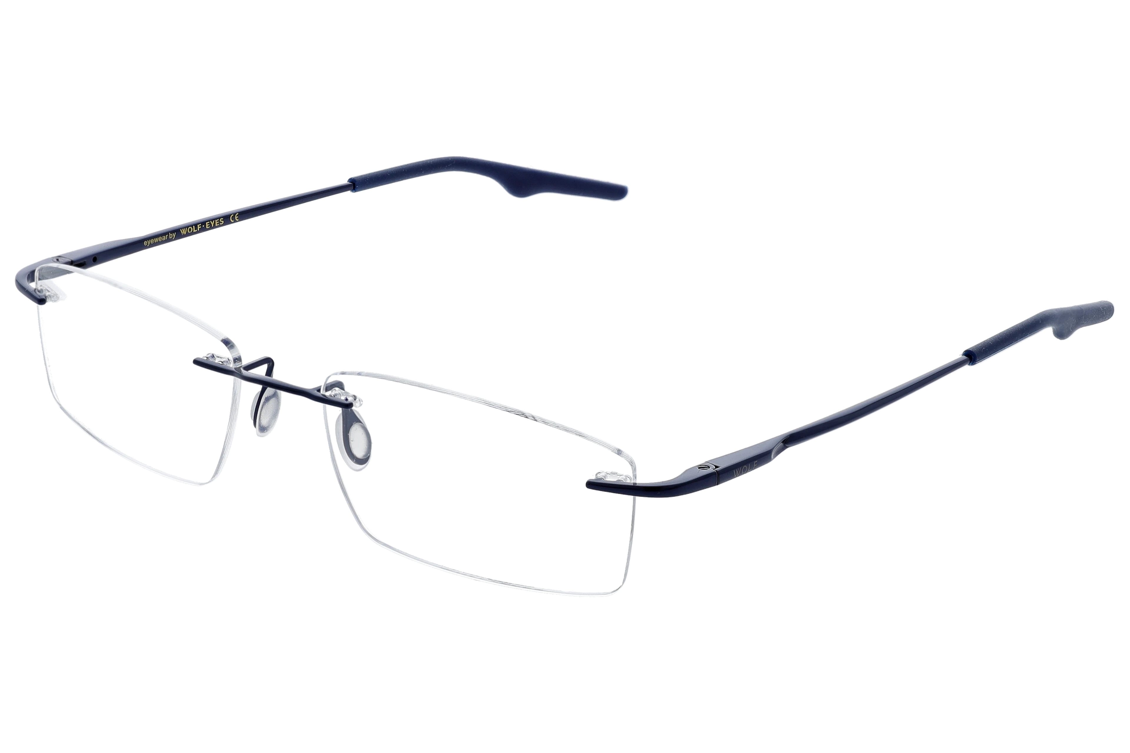 Rectangle Eyeglasses RL1303 Blue Medium optical frame angled view for better detail