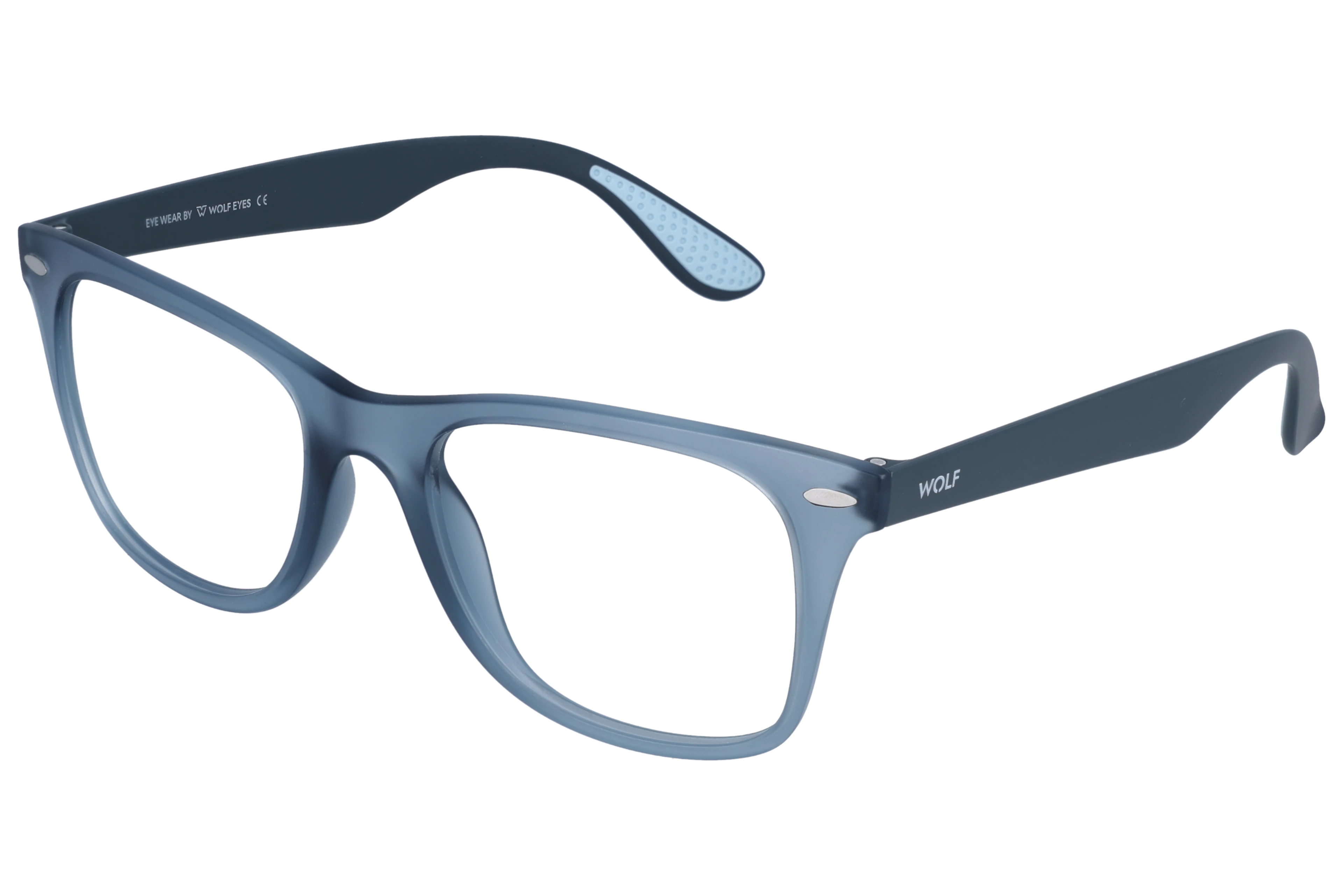 Square Eyeglasses RL1348 Blue Medium optical frame angled view for better detail