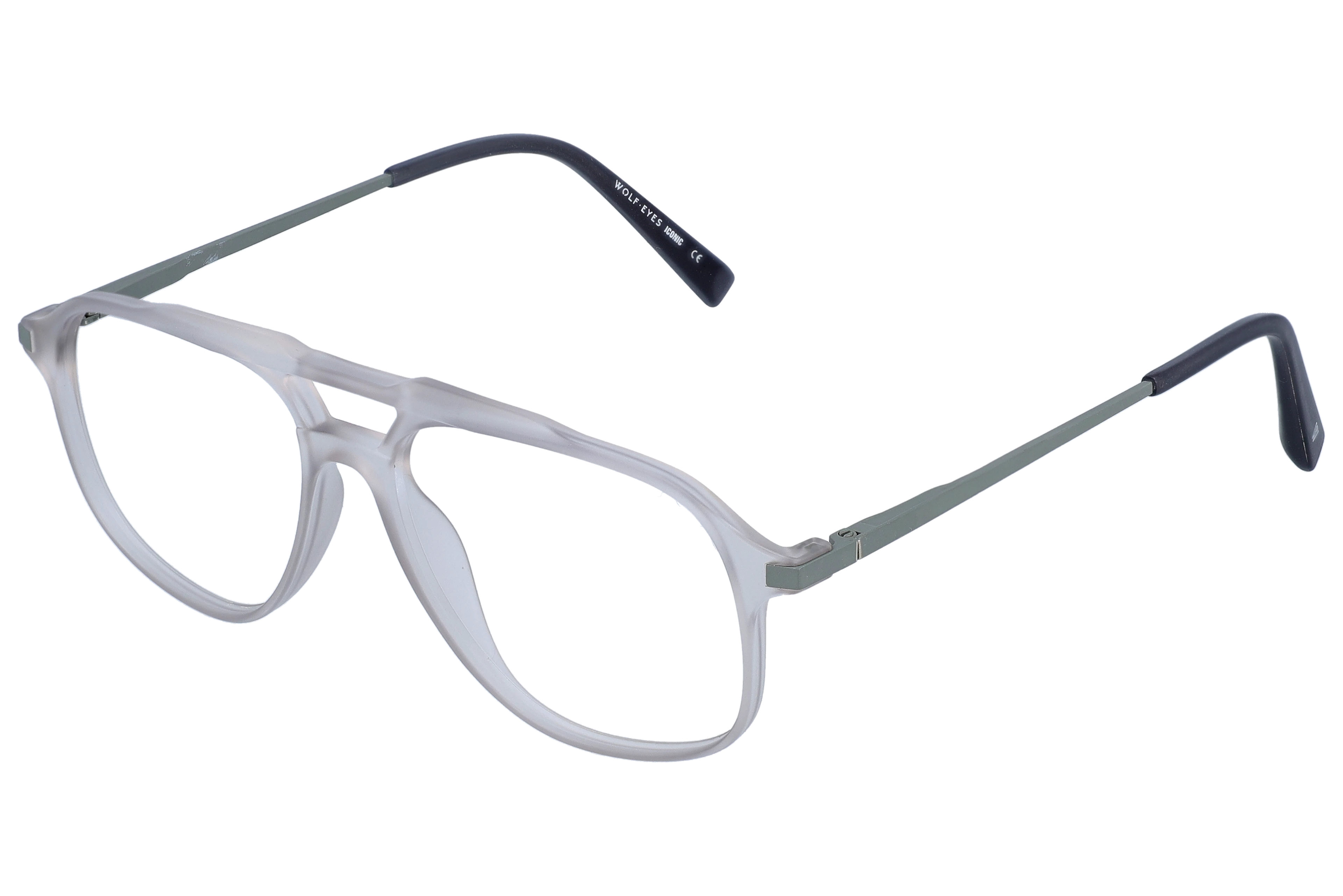 Wayfarer Eyeglasses RL1310 Grey Medium optical frame angled view for better detail