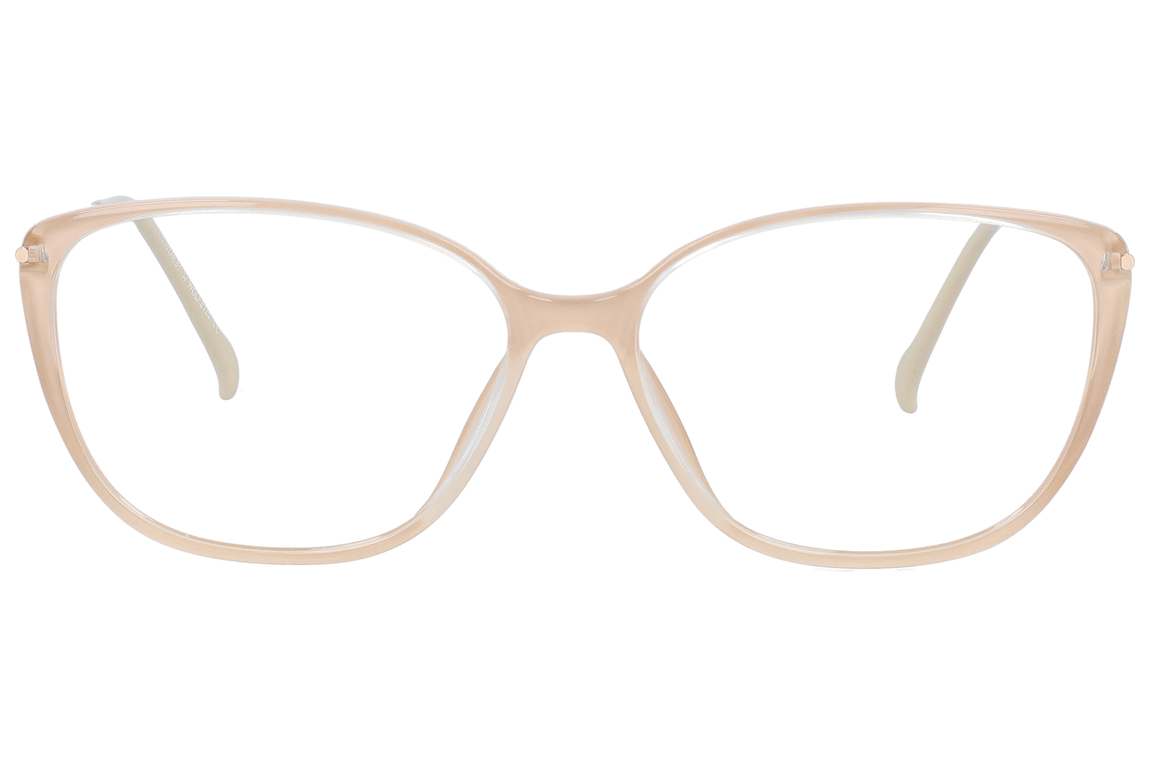 Cat Eye Eyeglasses RL1328 Cream Medium optical frame front view with arms open