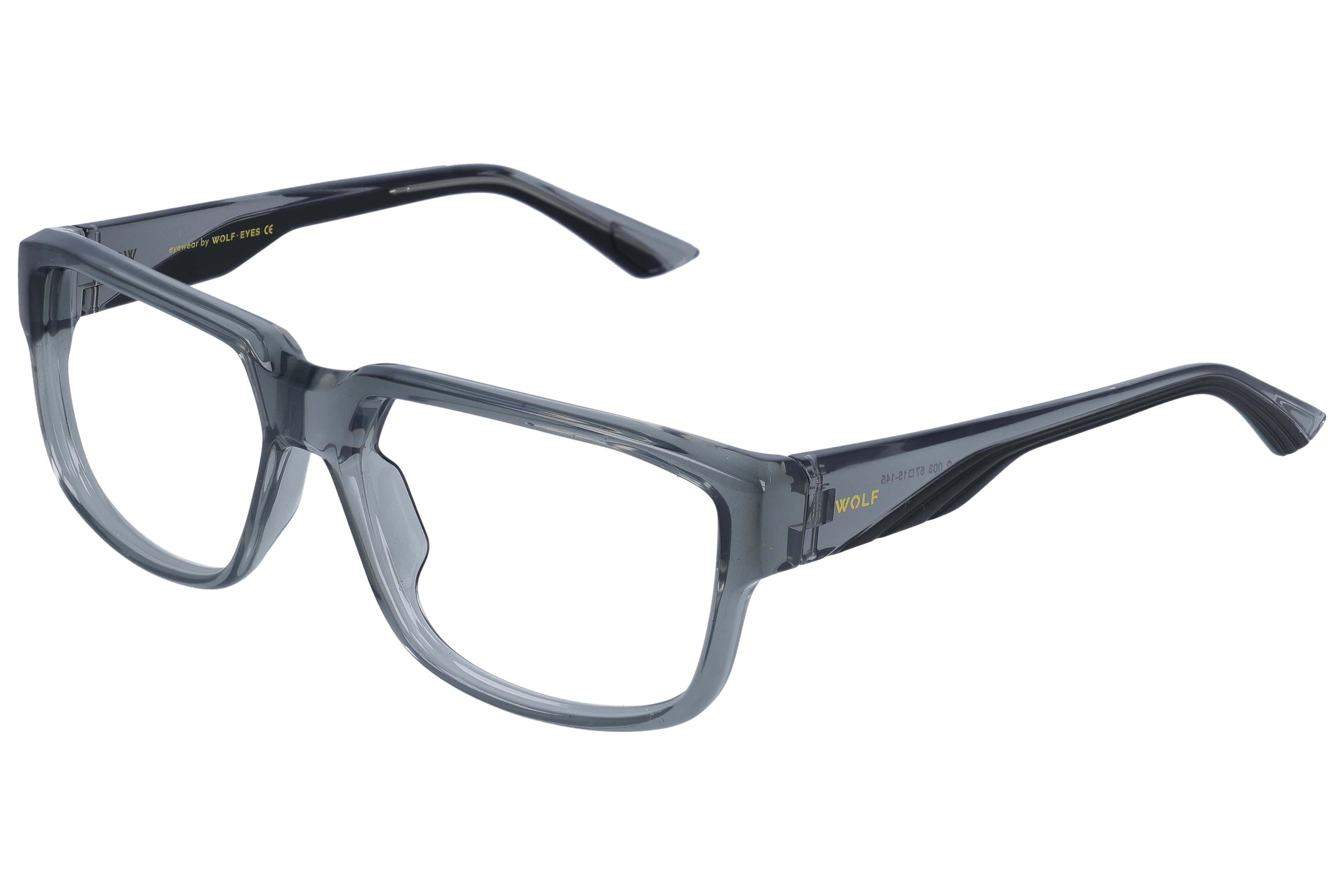 Square Eyeglasses RL1311 Grey Large optical frame angled view for better detail