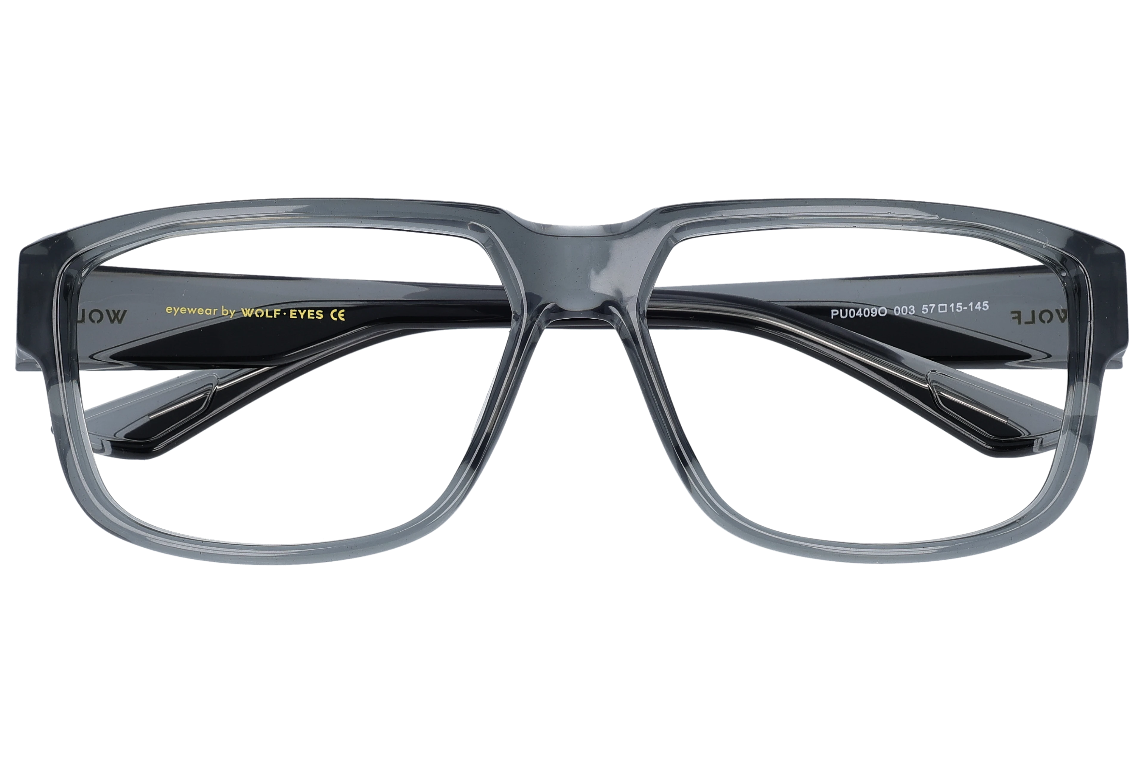 Square Eyeglasses RL1311 Grey Large optical frame front view close-up