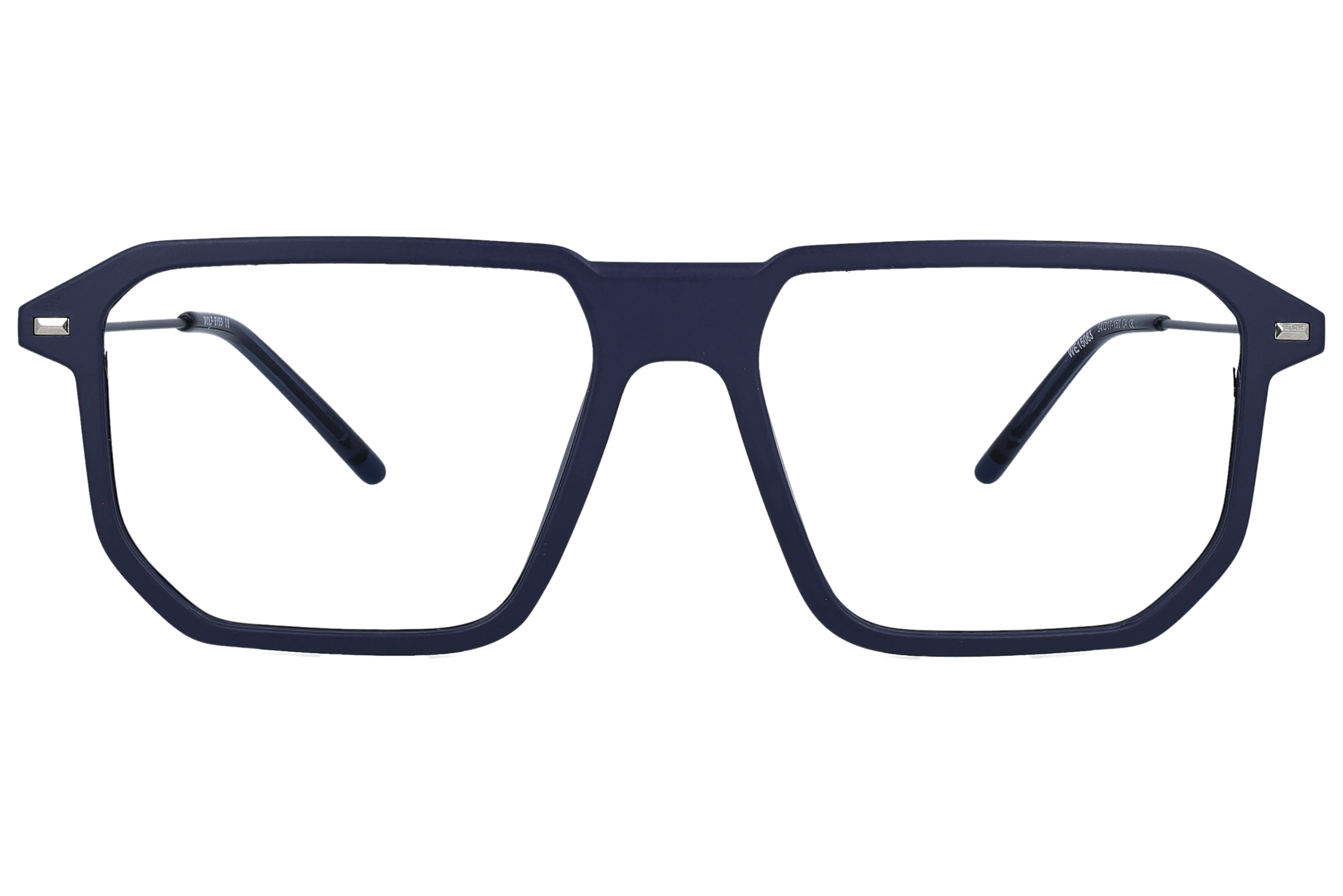 Square Eyeglasses RL1333 Blue Medium optical frame front view with arms open