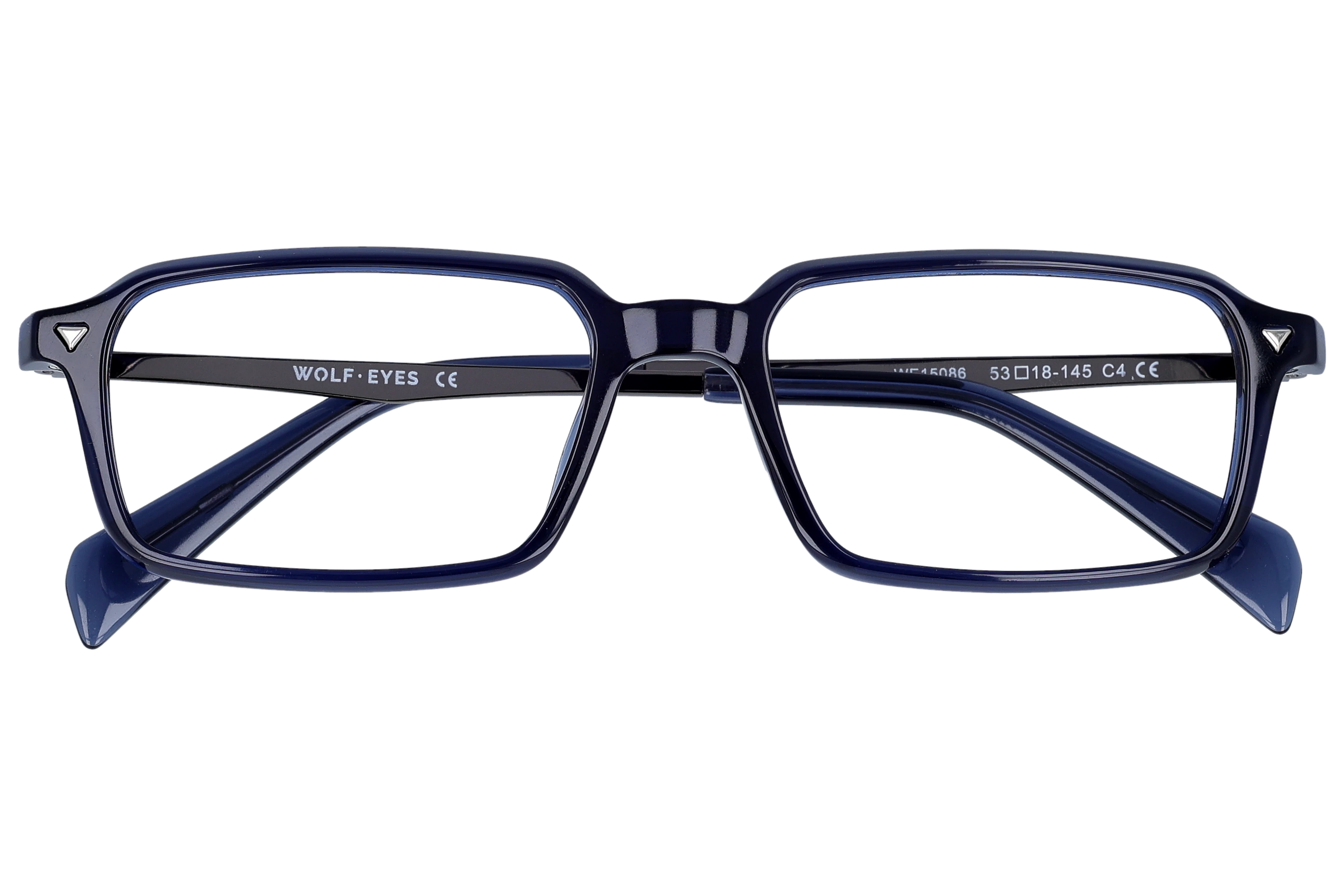 Rectangle Eyeglasses RL1308 Blue Medium optical frame front view close-up