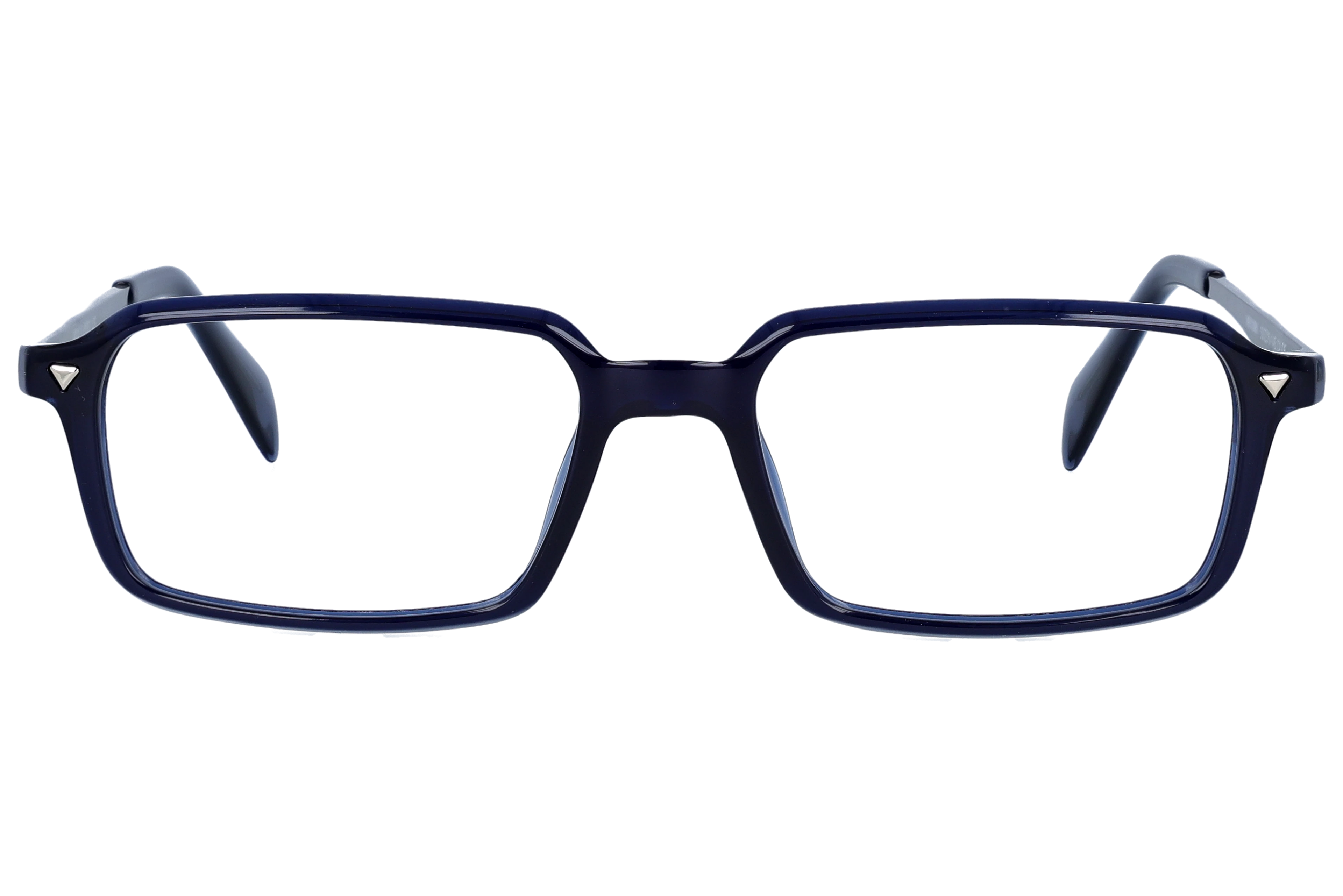 Rectangle Eyeglasses RL1308 Blue Medium optical frame front view with arms open