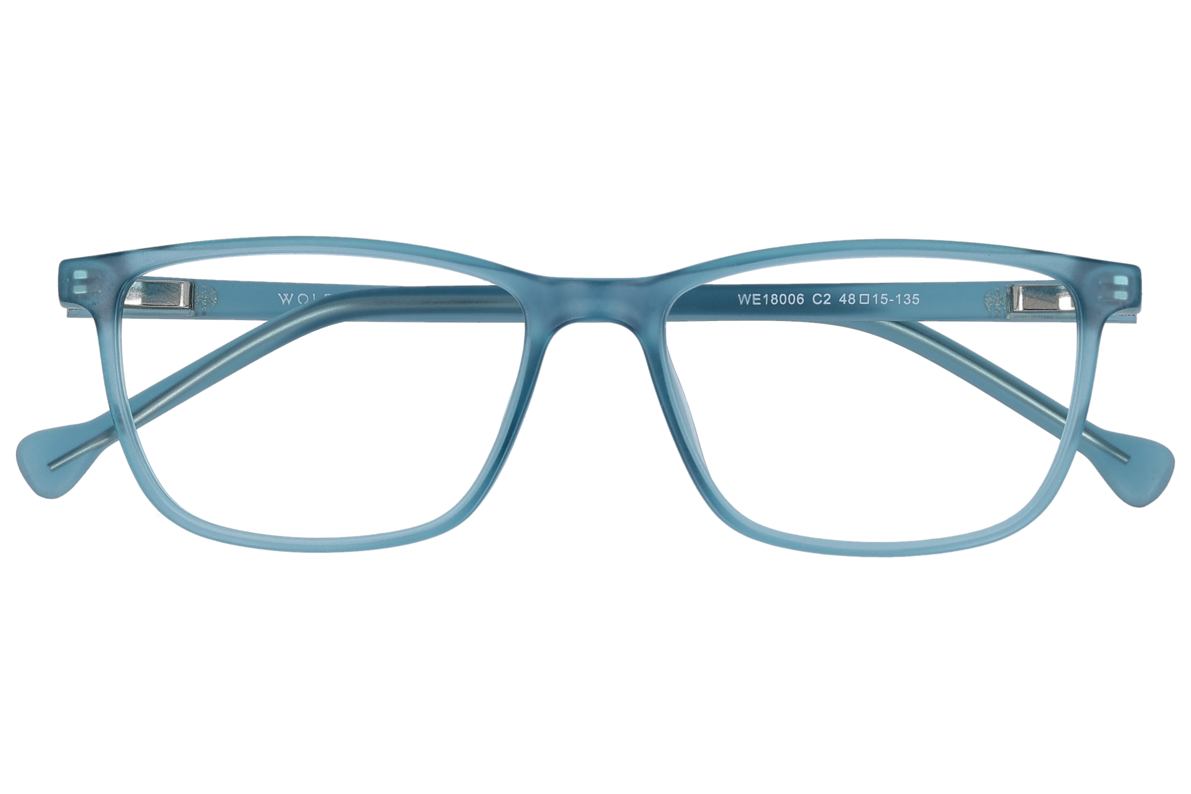 Rectangle Eyeglasses RL1322 Teal Small optical frame front view close-up