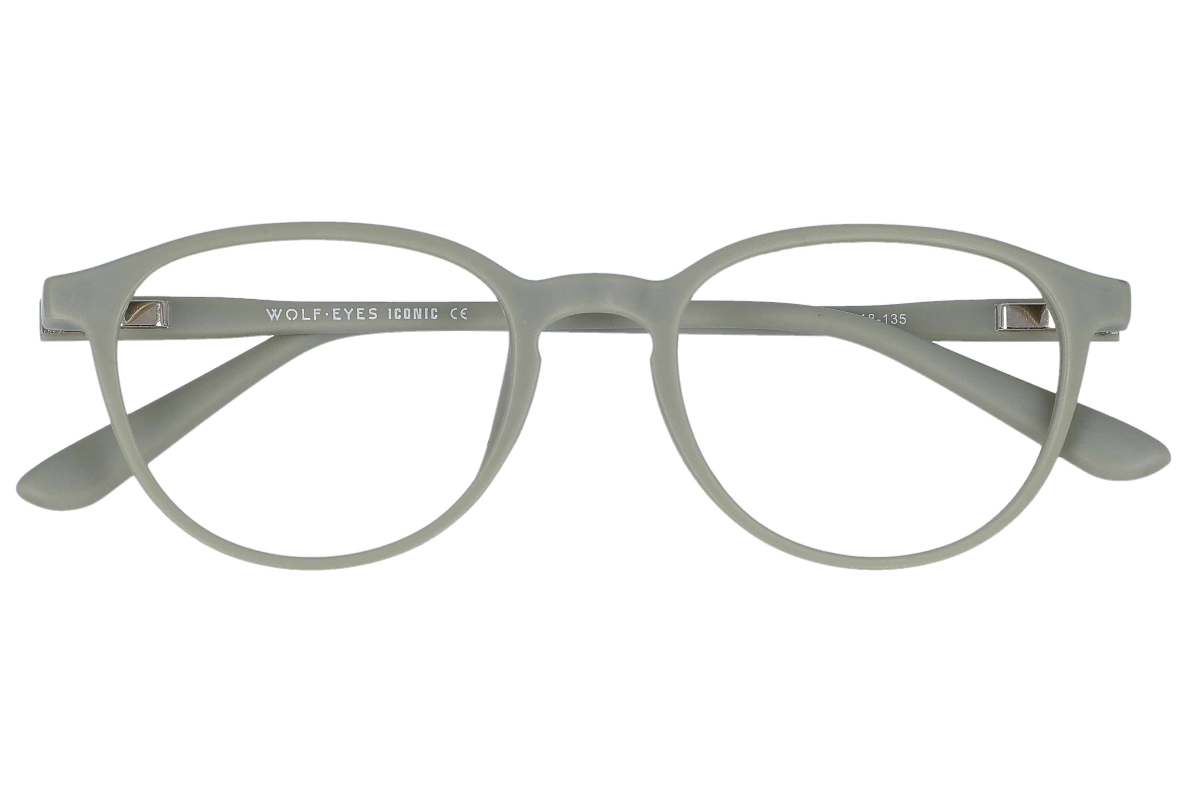Round Eyeglasses RL1345 Grey Small optical frame front view close-up