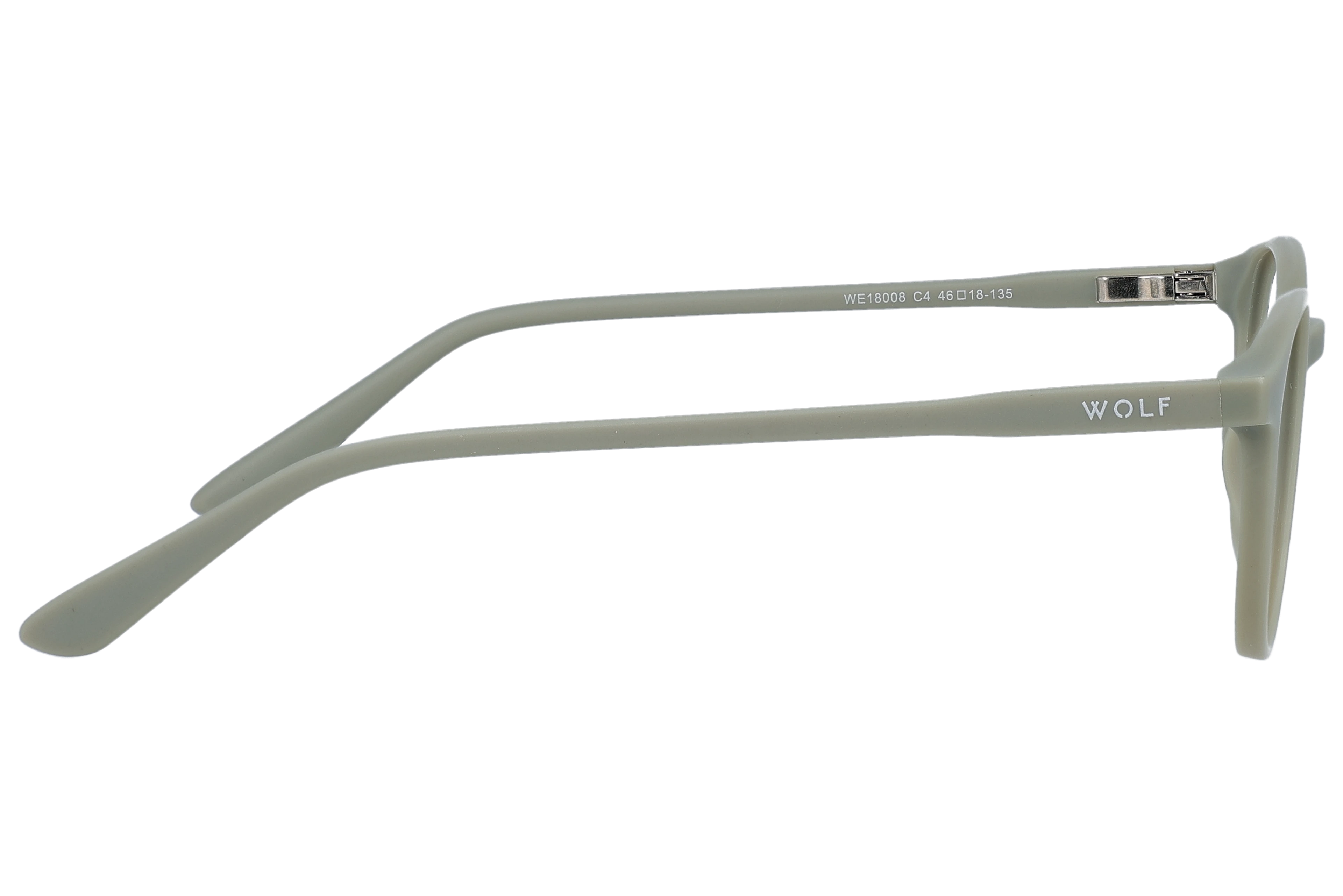 Round Eyeglasses RL1345 Grey Small optical frame side view, highlighting the temples