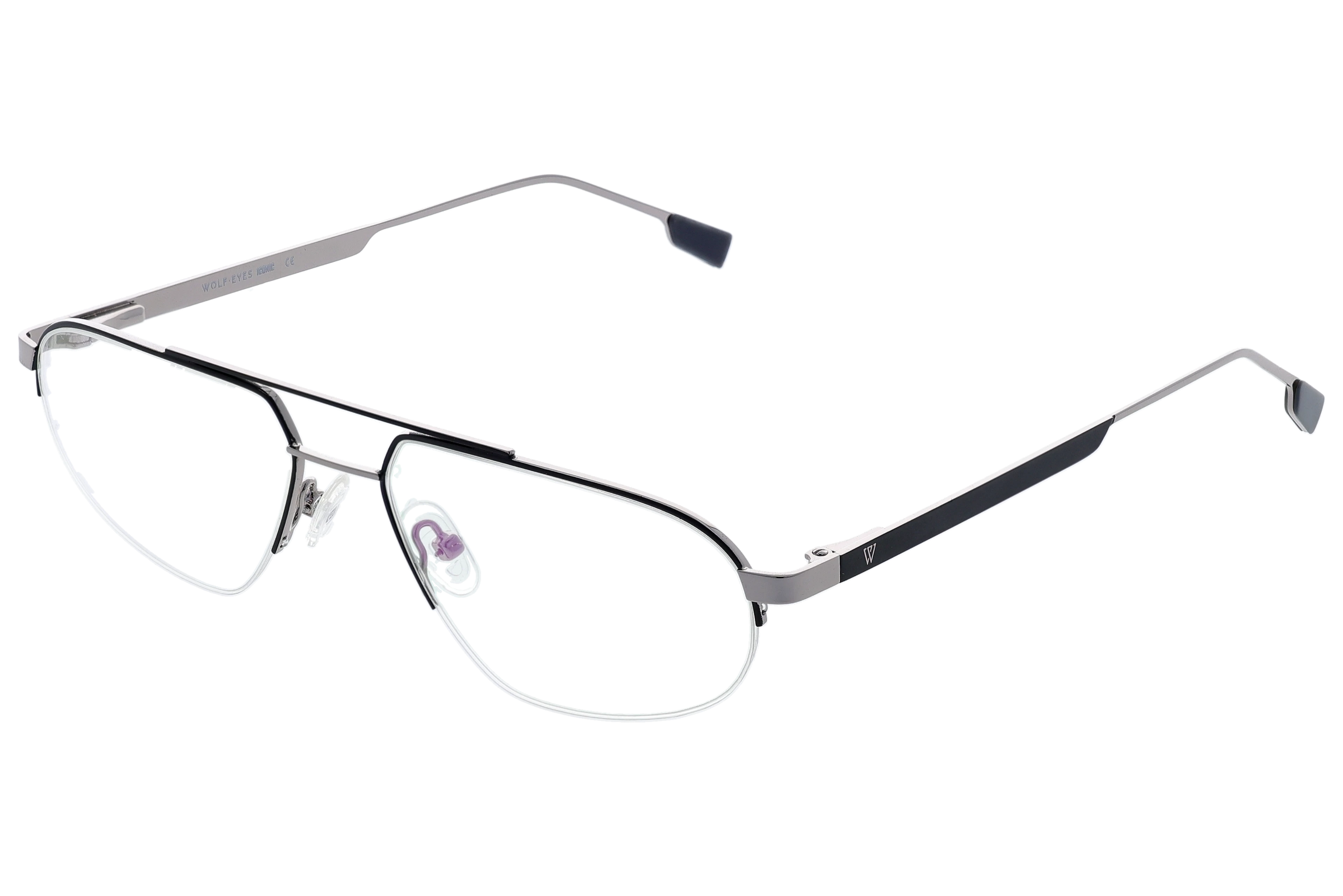 Oval Eyeglasses RL1313 Black Large optical frame angled view for better detail