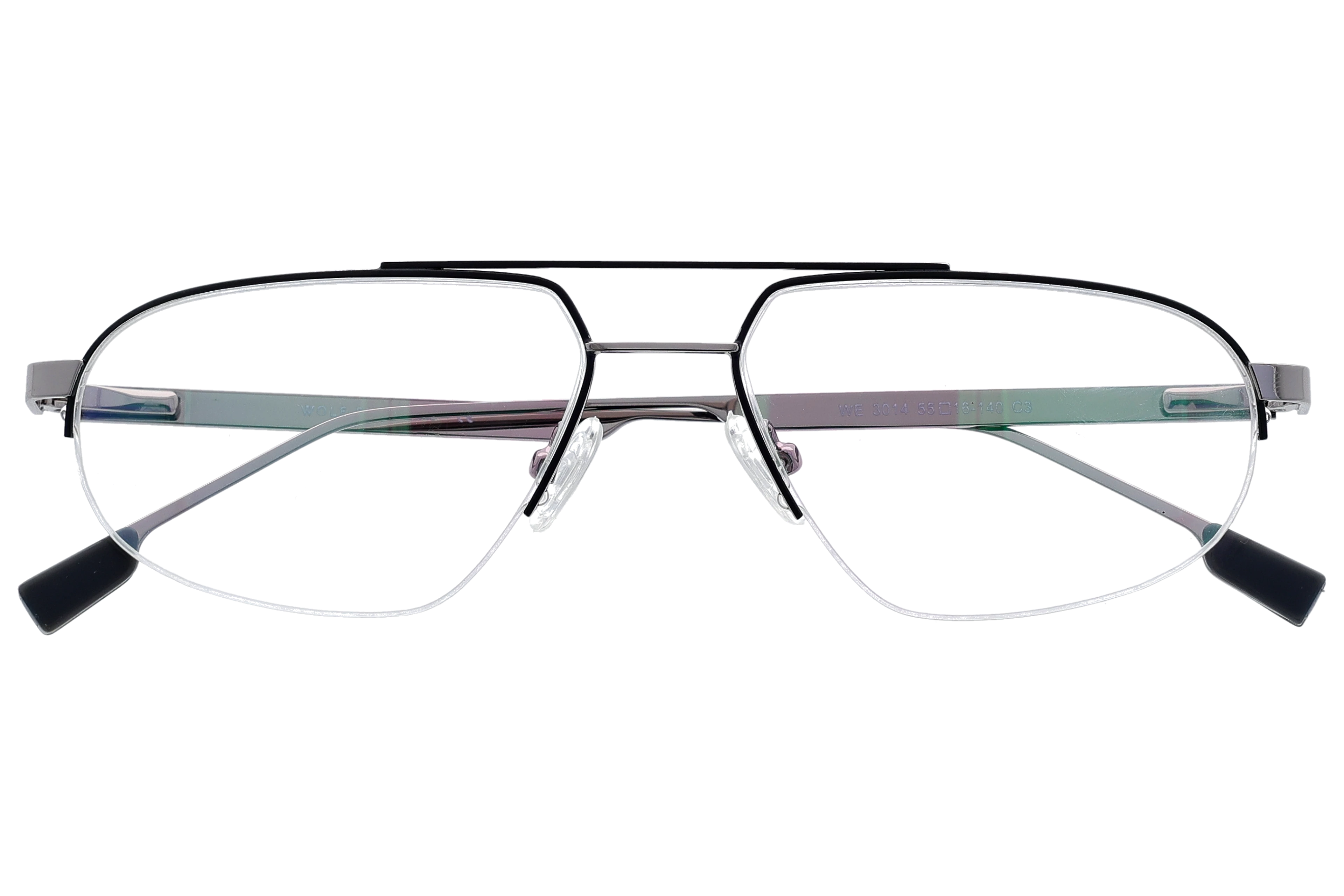 Oval Eyeglasses RL1313 Black Large optical frame front view close-up