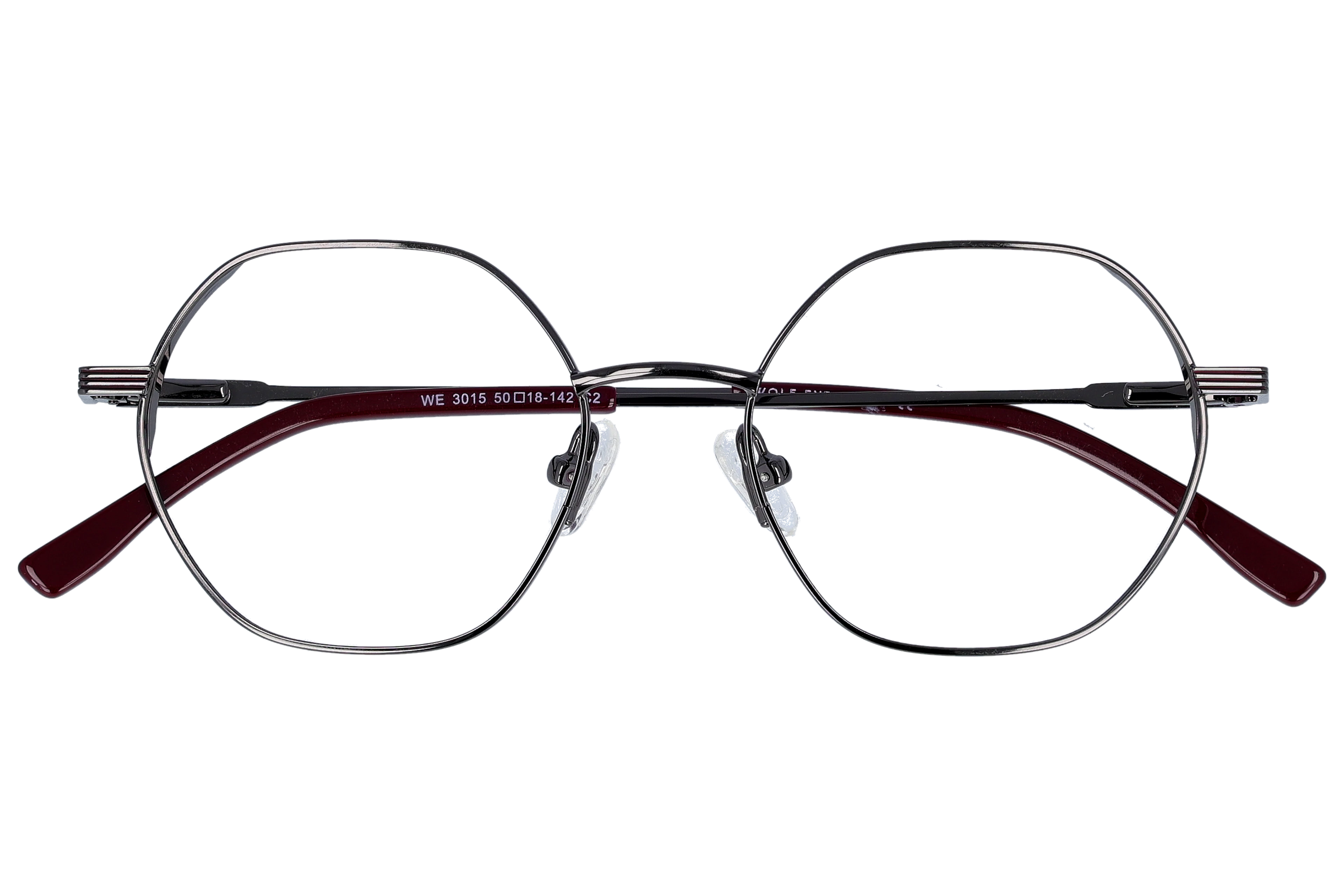 Geometric Eyeglasses RL1338 Brown Medium optical frame front view close-up