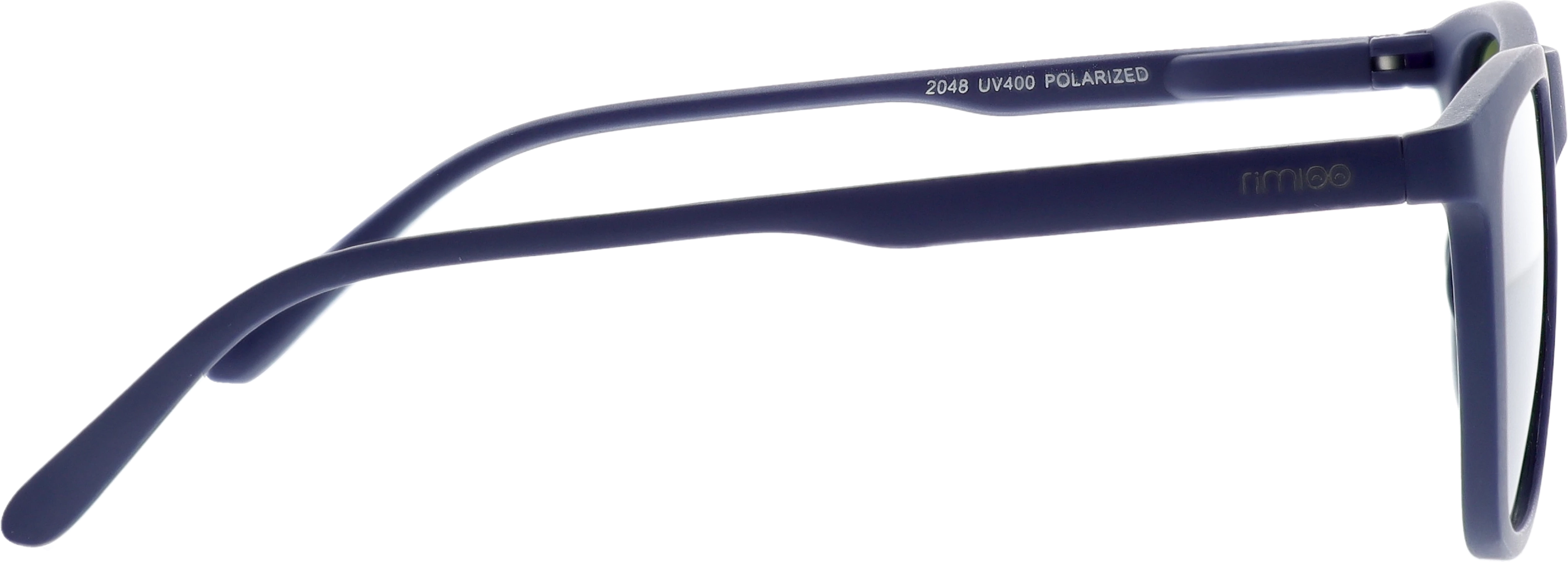Blue Medium optical frame side view, highlighting the temples