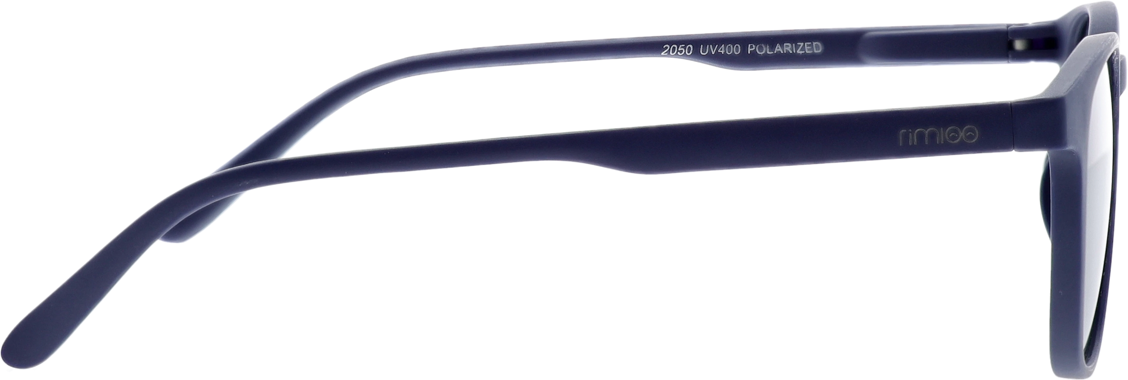 Blue Small optical frame side view, highlighting the temples