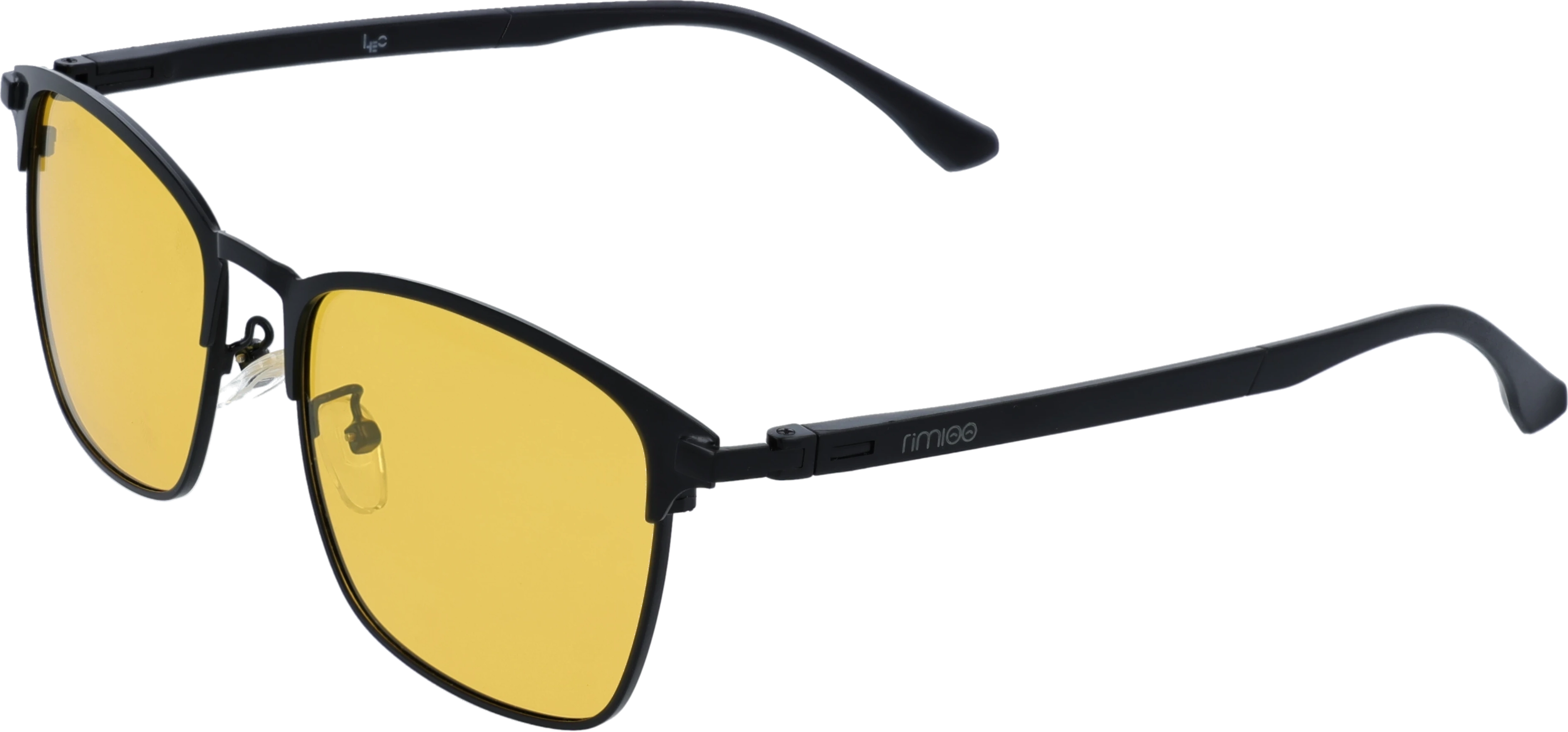 Black Extra Large optical frame angled view for better detail