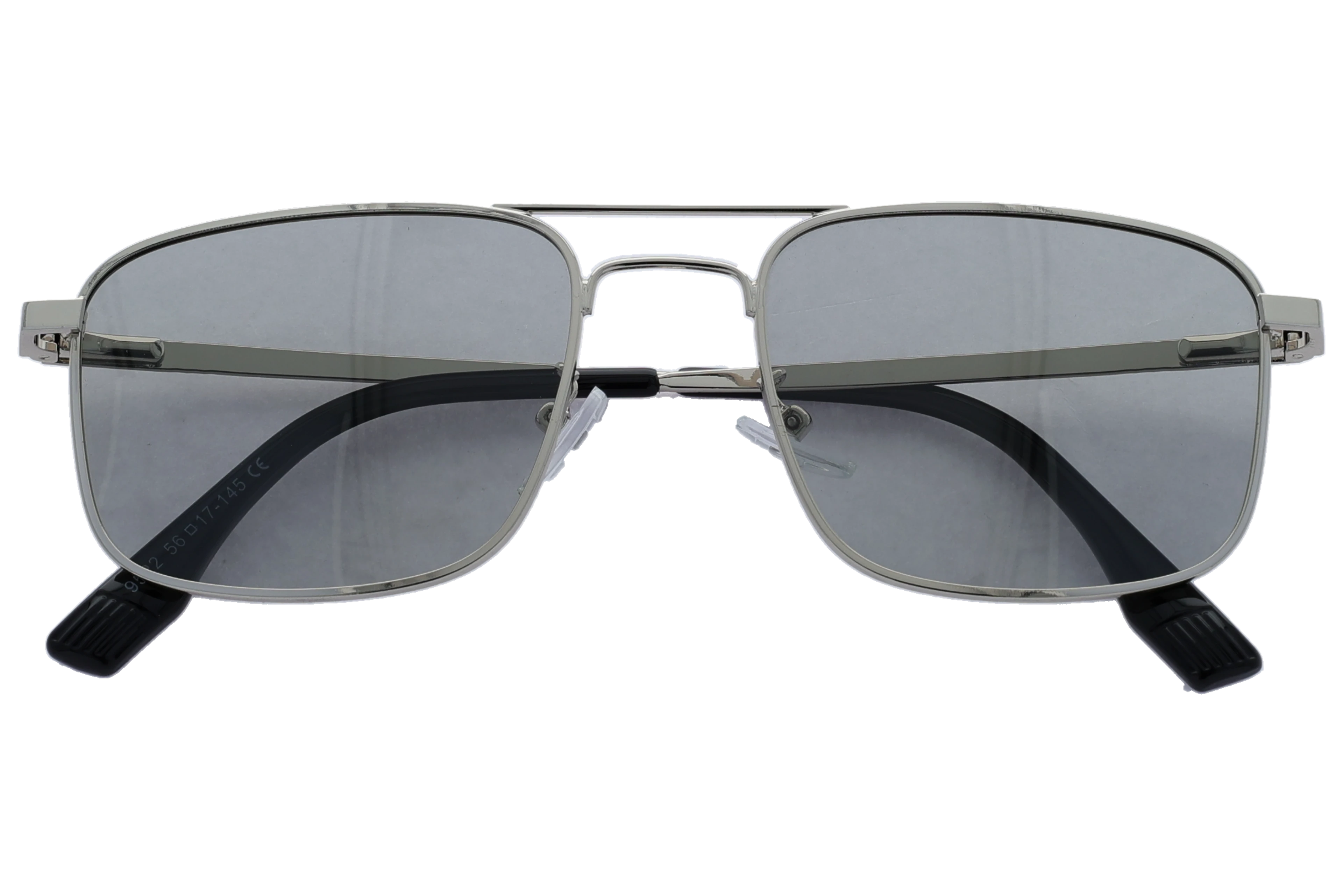  Silver Large optical frame front view close-up