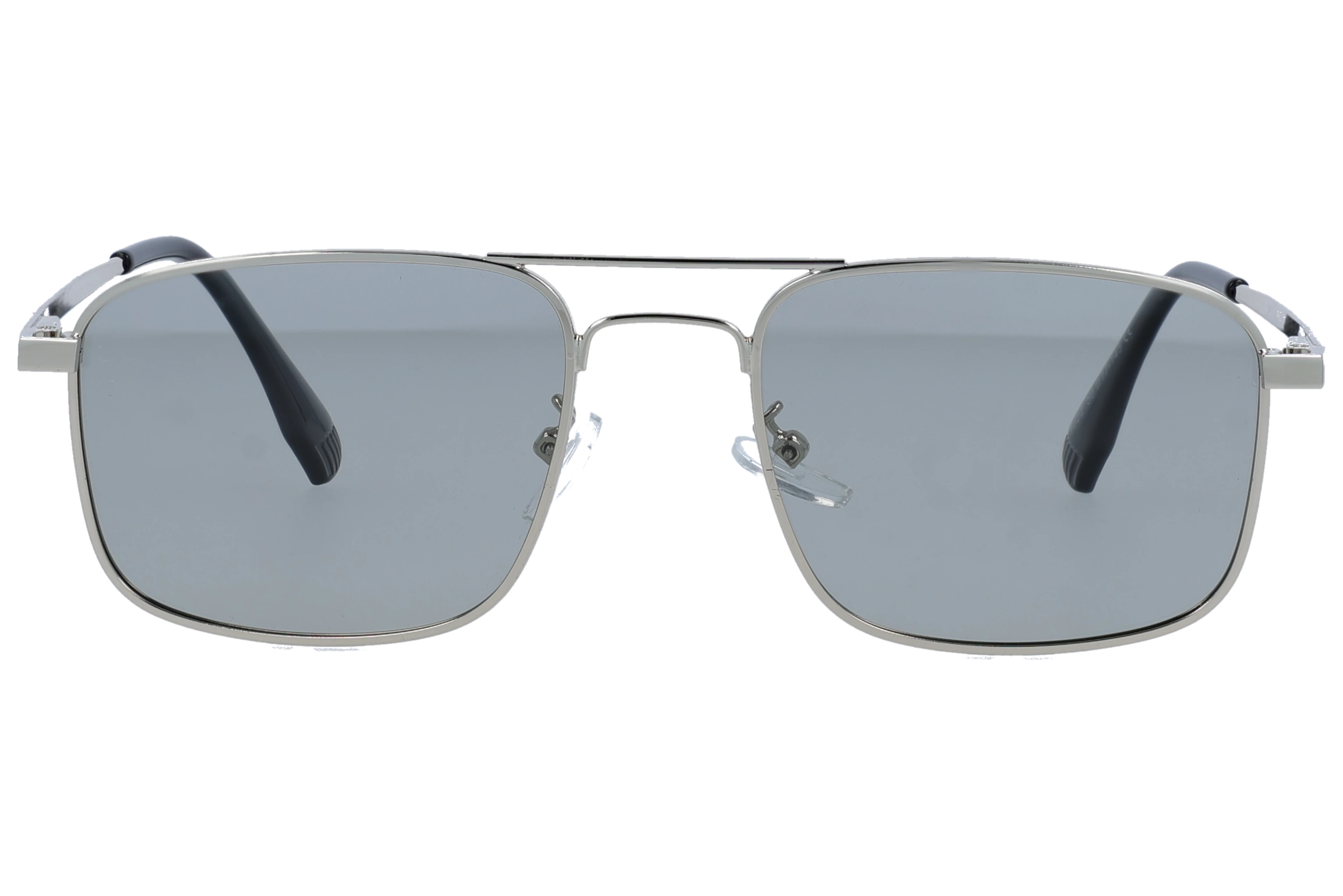 Silver Large optical frame front view with arms open