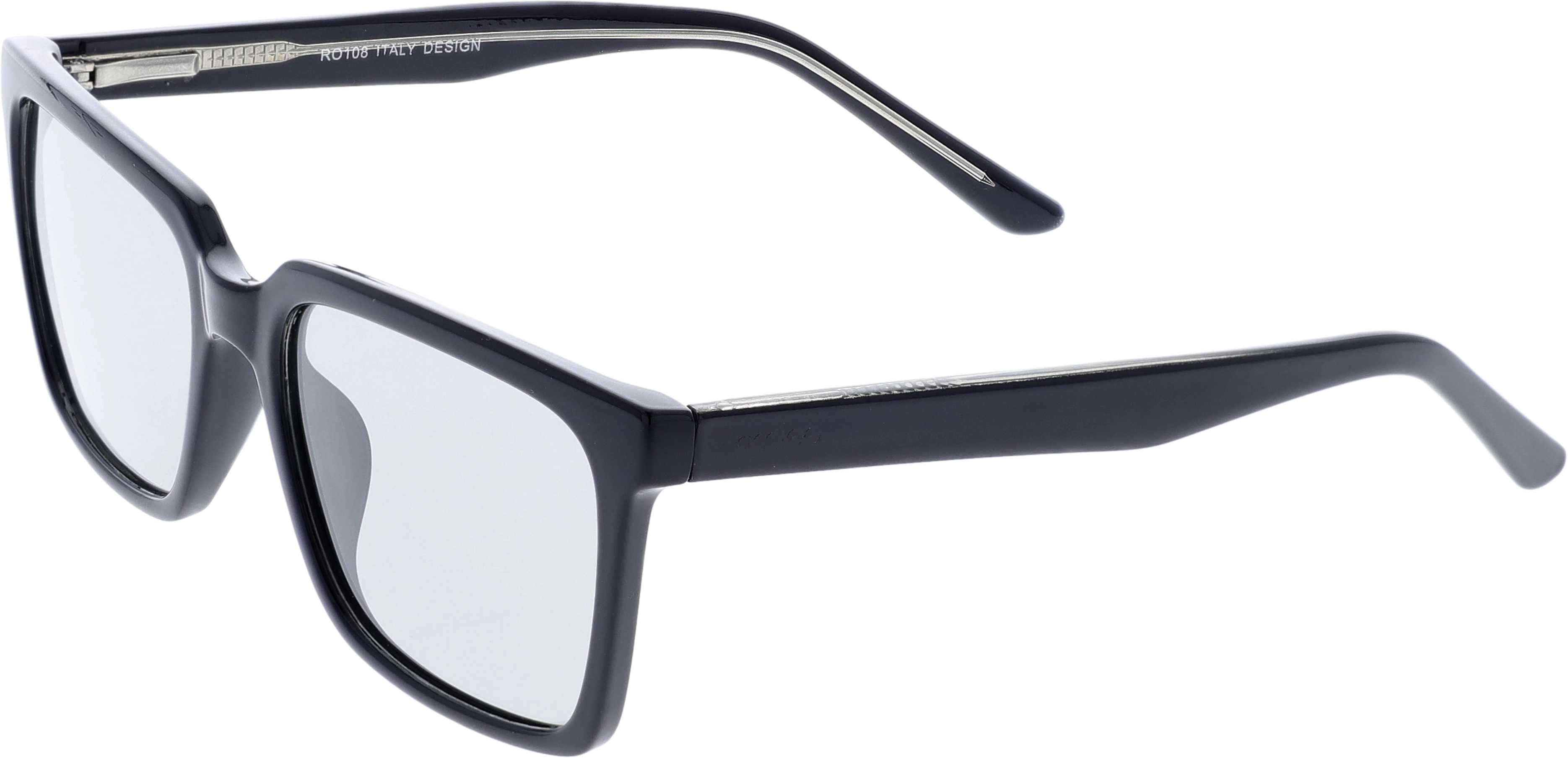 Black Medium optical frame angled view for better detail