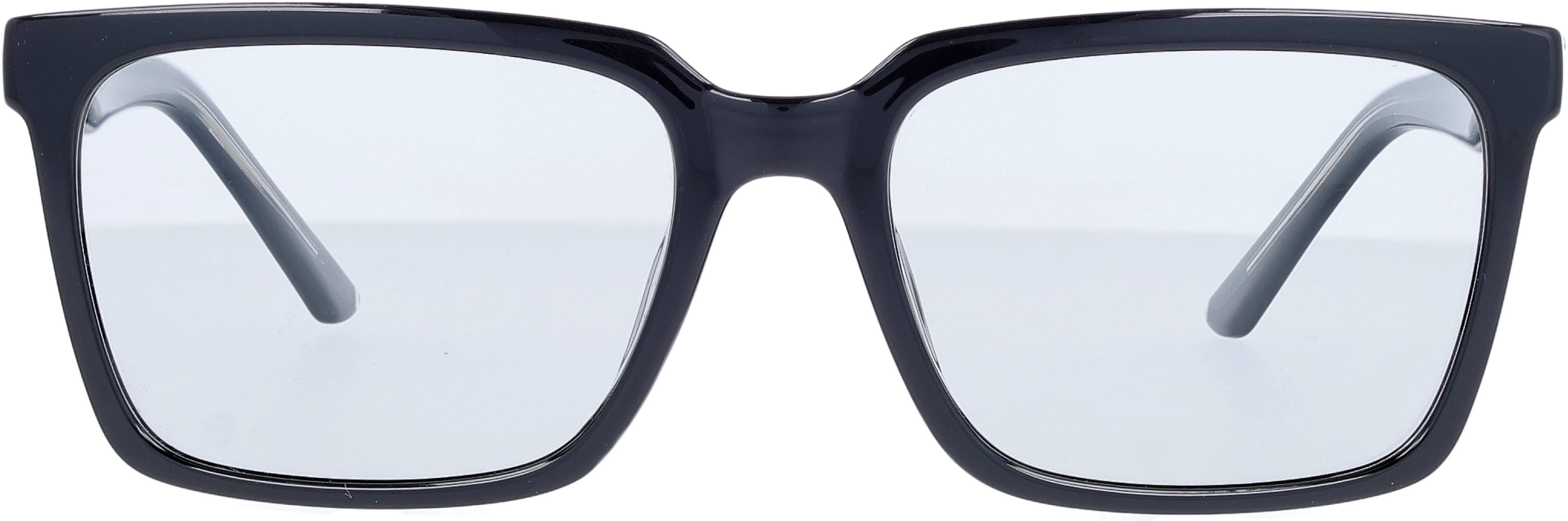 Black Medium optical frame front view with arms open