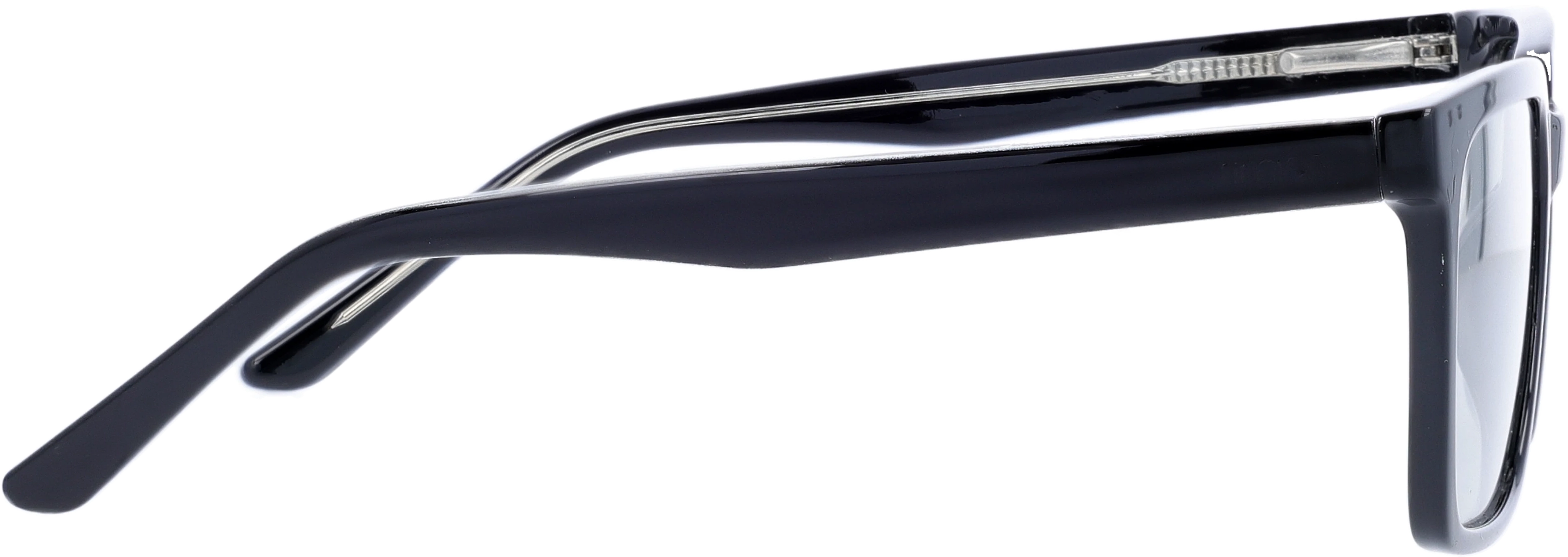 Black Medium optical frame side view, highlighting the temples