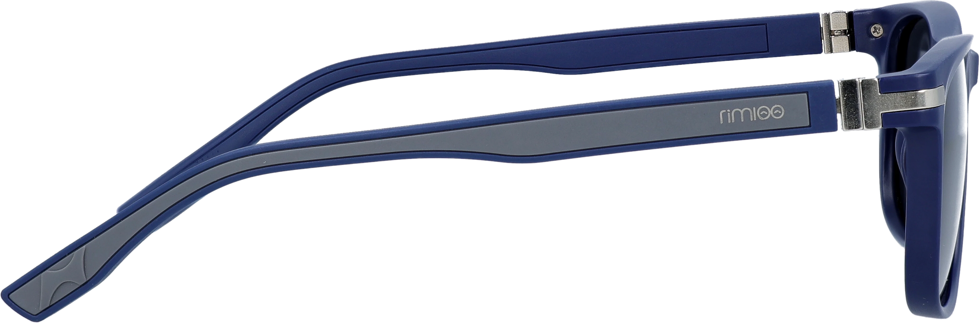 Blue Medium optical frame side view, highlighting the temples