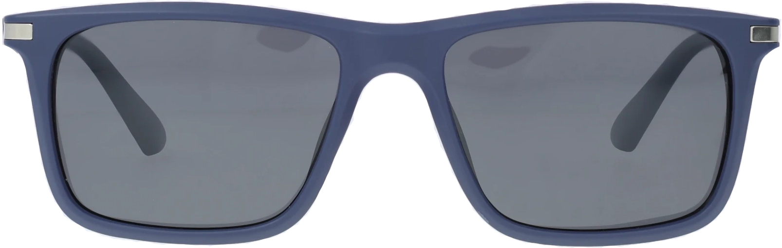 Blue Medium optical frame front view with arms open