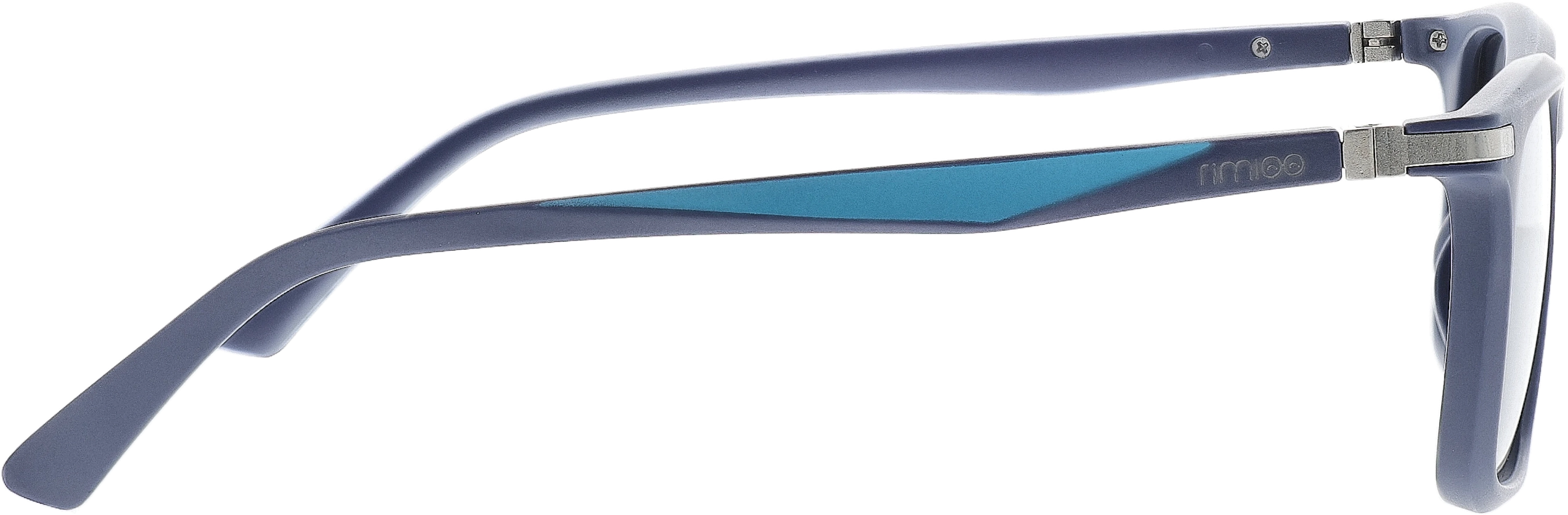 Blue Medium optical frame side view, highlighting the temples