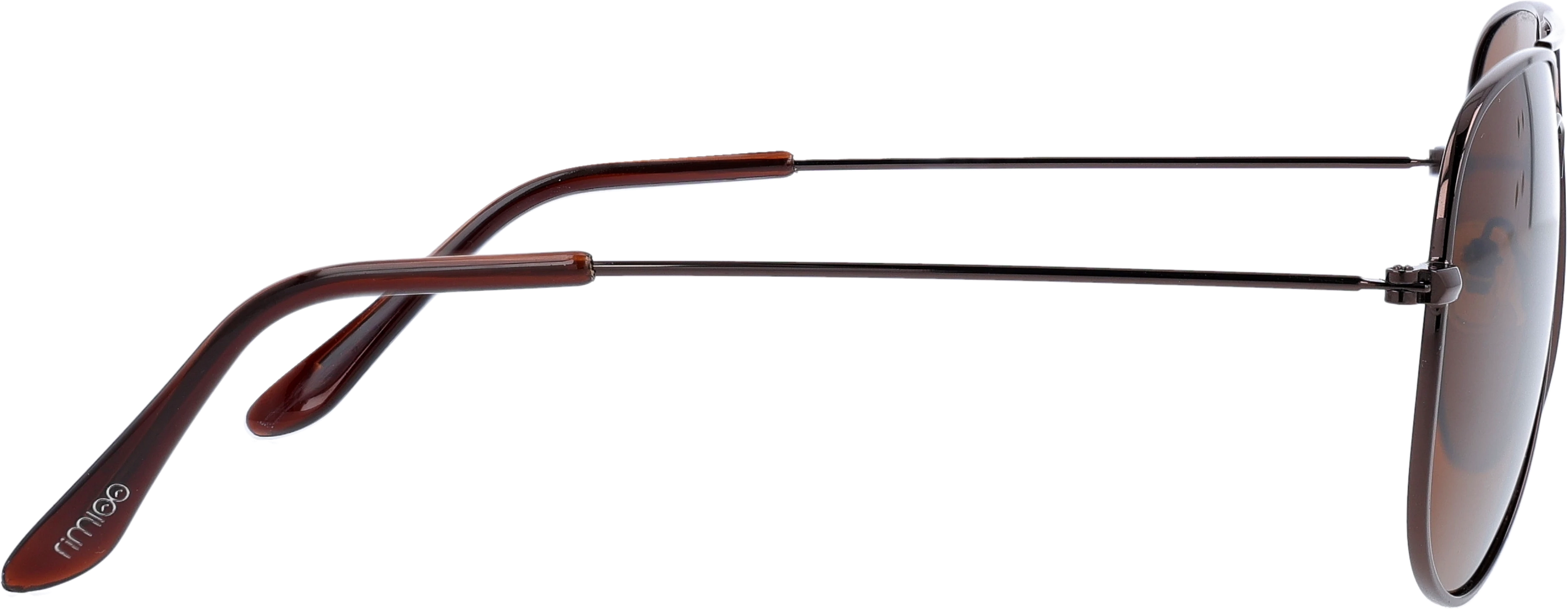 Gold Medium optical frame side view, highlighting the temples