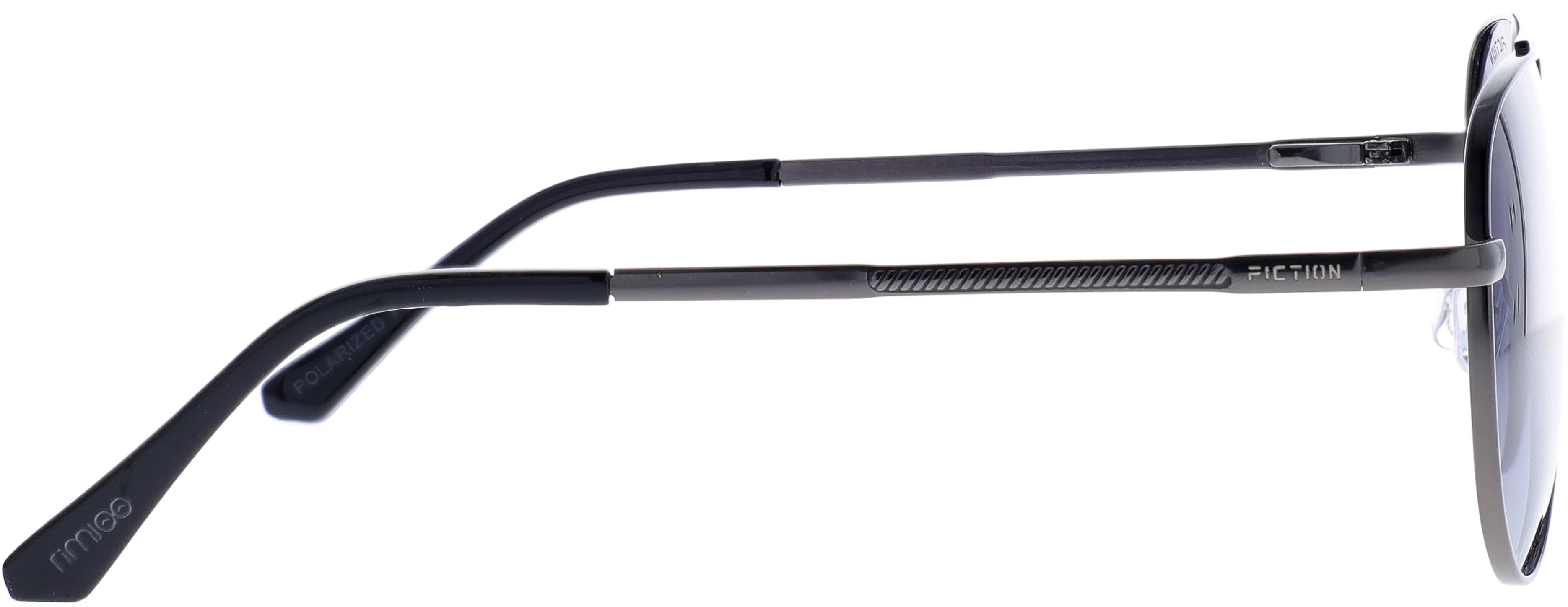 Gun Metal Extra Large optical frame side view, highlighting the temples