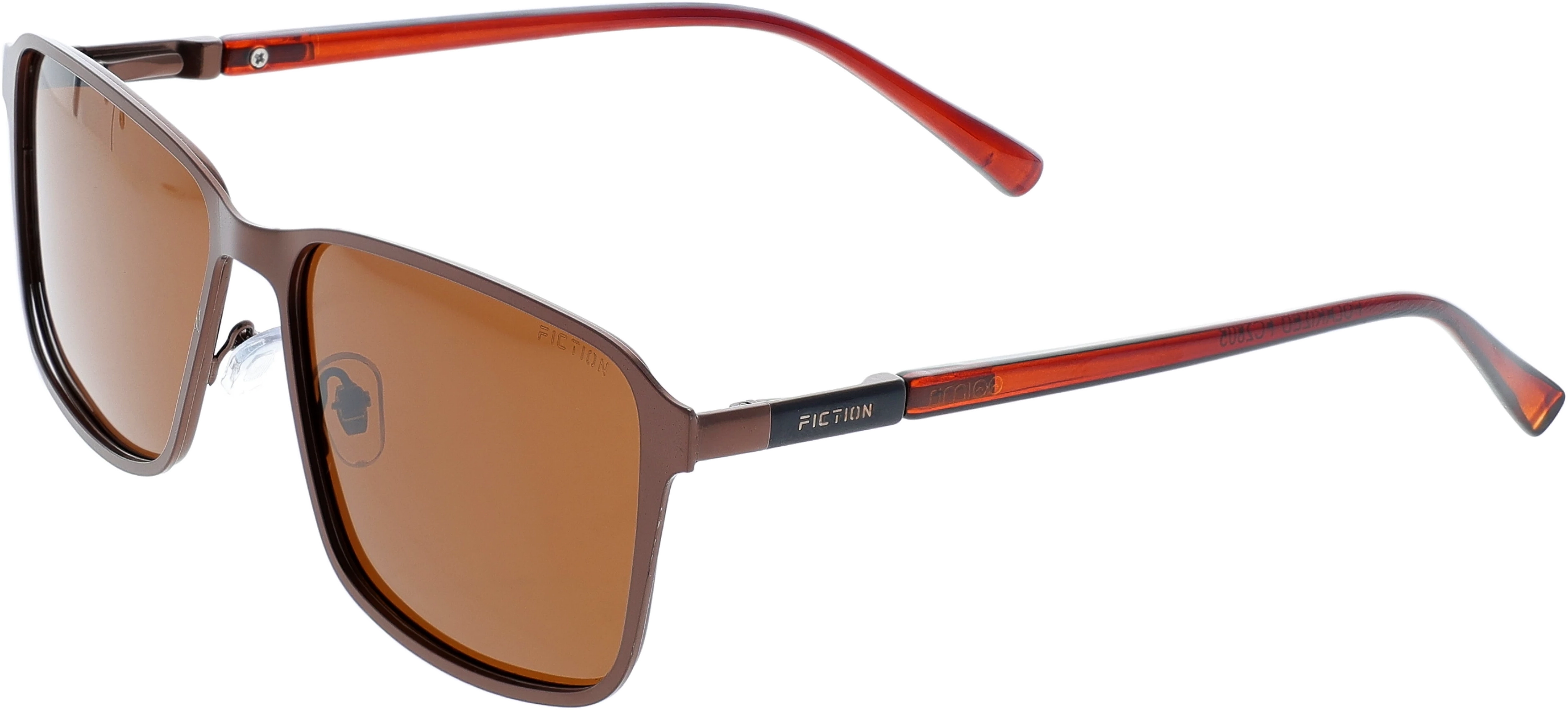 Brown Tortoise Large optical frame angled view for better detail