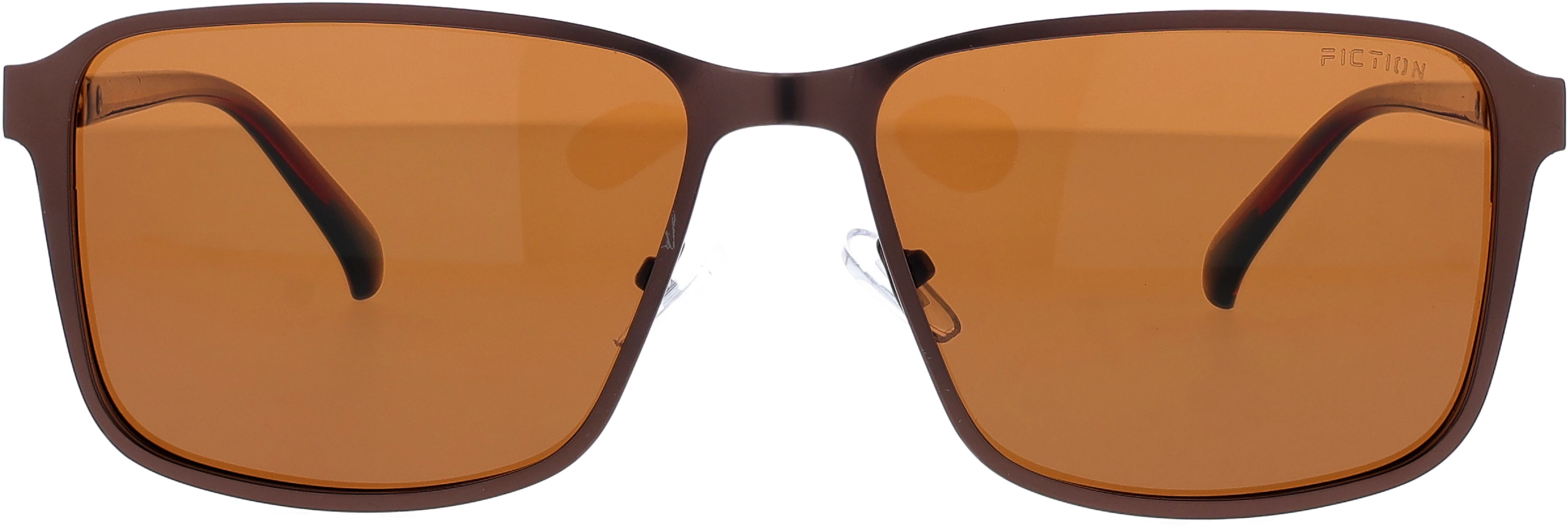 Brown Tortoise Large optical frame front view with arms open